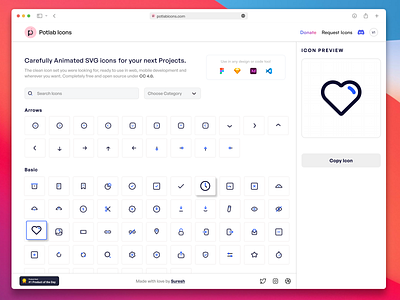 Potlab Icons - New release animation css icon icon set icondesign iconography iconpack icons landing page svg ui web design