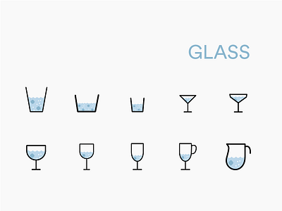 Glass icon set glass