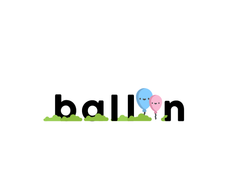 Balloon Word Mark Animation animation balloon text workmark