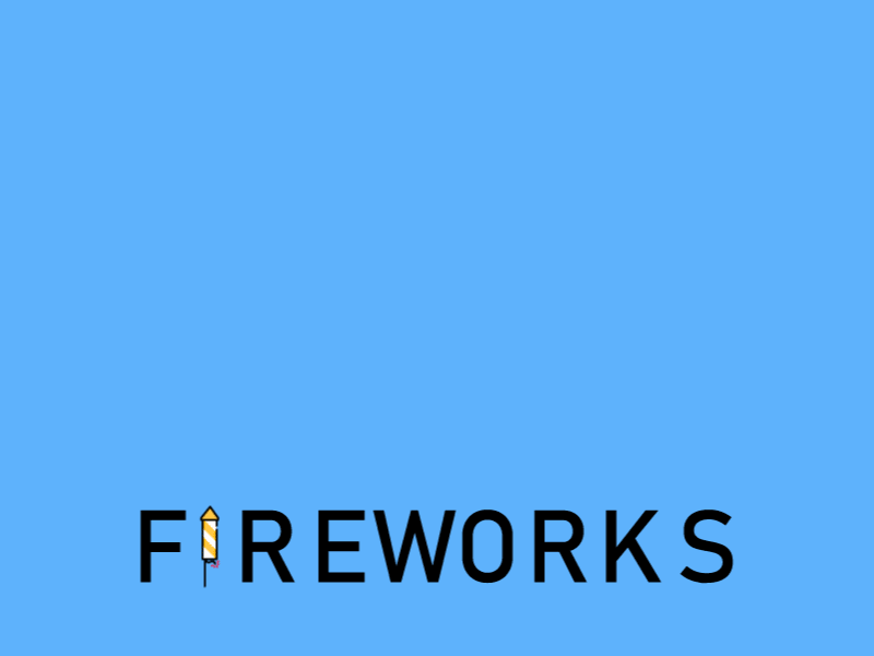 Fireworks wordmark Animation