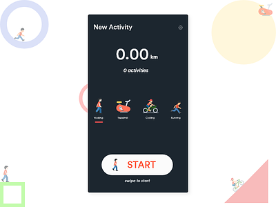 Fitness - New Activity App Concept andorid app fitness fitness app ios new activity ui workout