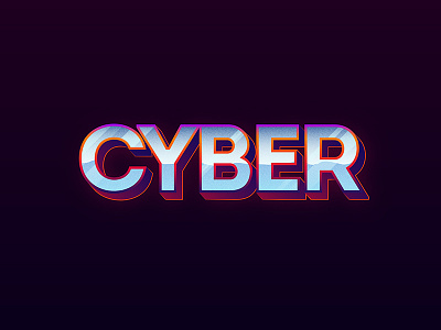 New Retro Cyber Typography blue cyber new pink retro typography