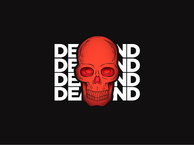 Skull plus Typo dead end skull typography