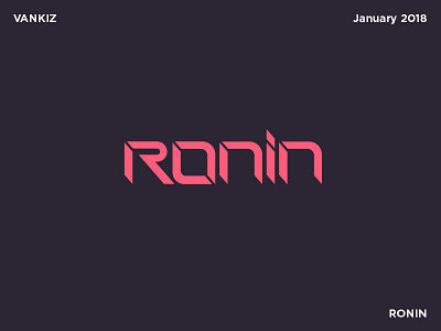 Ronin Logotype edge logo logotype mech robot ronin samurai warrior
