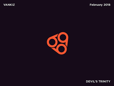 Devil's Trinity 666 devil logo logomark symbol trinity typography