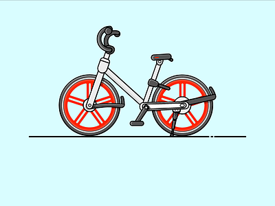 mobike bicycle，orange