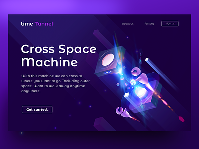 time Tunnel crossing illustration machine technology time travel tunnel