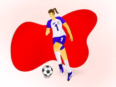 Footballer ⚽️ drawing football footballer girls humans illustration illustrations people procreate soccer woman women