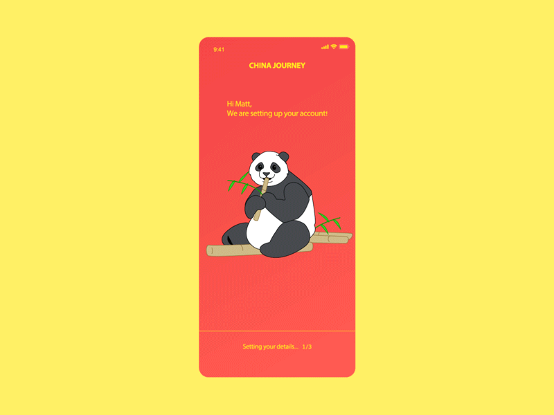 Panda Loading 🐼 animals animation animation after effects app design app animation bear characer china design graphic illustration loading animation loading page mobile design motion panda panda bear ui ux ui ux web