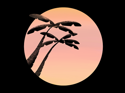 Sunset 🌴 art create digital digital art illustration illustrations palm procreate sun sunset trees