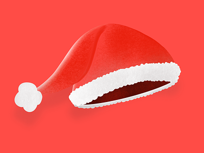 Where is Santa? 🎅🏼 art christmas digital art happy hat holidays illustration illustrations object procreate red santa santa claus white