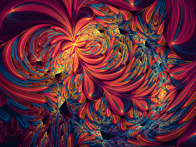 Floral vibrance explosion abstract artwork background colours floral fractals