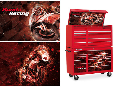 Snapon Honda Racing artwork artwork graphics honda motogp racing snapon toolbox