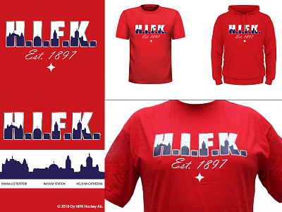 T-Shirt artwork for Helsingin IFK Hockey club.