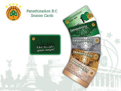 Panathinaikos B.C. - Season cards 2010 - 2011 basketball basketball club cloudarts graphic design greece season cards sports sports design