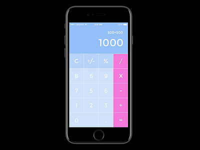 Daily UI #004  iPhone Calculator