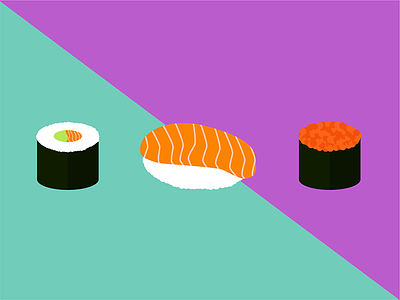 Sushi Collection food illustration sushi