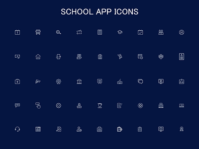 School App Icons graphic design ui