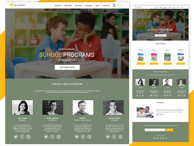 School Next landing page school website visual web template