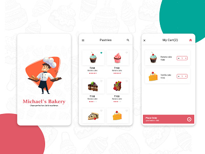 Bakery Online Shop android template bakery online ui ui ux design
