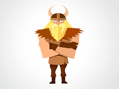 Viking blond illustration mascot viking