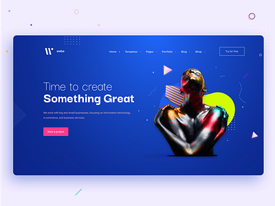 Webe Creative Agency branding design figma illustraion ui vector website