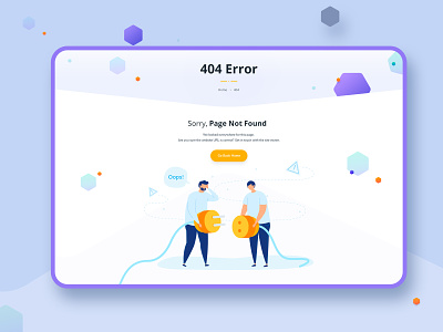 404 page branding flat illustration ui vector web website