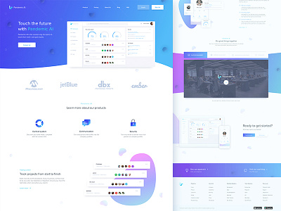 Homepage for Pandemic AI application interface landing page product page ui ux web application web design whitespace