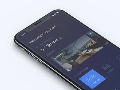 Smart house (home) app design home screen interaction interface ios iphonex mobile app product page smart house ui ux