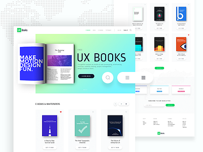 UX pin E-Books page redesign