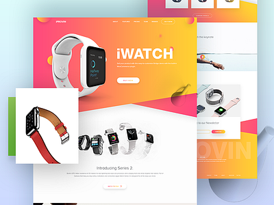 iWatch Landing Page Design (concept) landing page magazine photo product landing page ui user experience user interface ux web web design website.