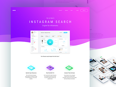 instagram Search Engine for influencer landing page