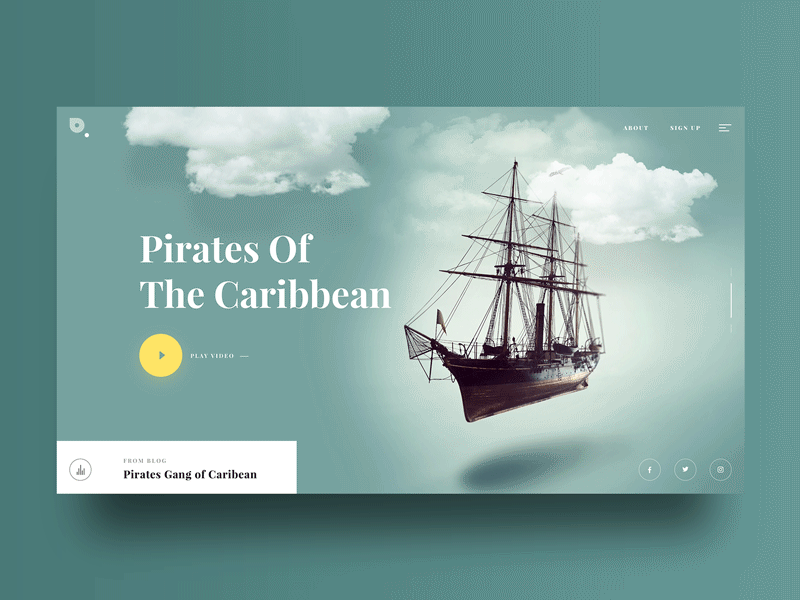 The Pirates banner concept 3 banner cloud colorful design love dream design experiment design gradient image manipulation manipulation new trend trend 2018 web banner