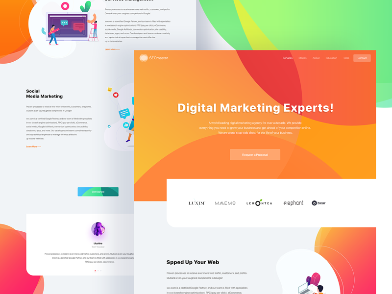 Seo Landing Page by RØNO® on Dribbble