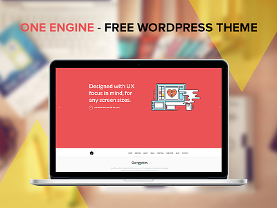OneEngine - Free WordPress Theme flat free theme web wordpress