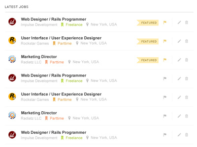JobEngine - Job listings ui ui design user interface ux listings list job layout