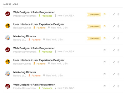 JobEngine - Job listings job layout list listings ui ui design user interface ux