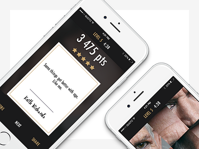 Quotz app card game ios iphone music redesign ui