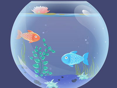 Fishbowl fish fishbowl illustration vector