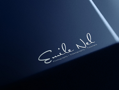 Emile Nel brand identity branding design calligraphy custom handmade logo logo design photographer photography print design signature logo videography