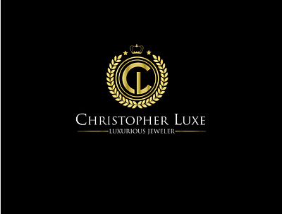 Christopher Luxe abstract brand identity branding branding design business card crown logo daimond gold graphics jewelry jewelry logo king logo logo design print print design vector vector logo