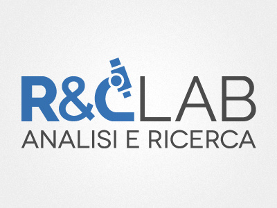 R&C Logo laboratory logo microscope science