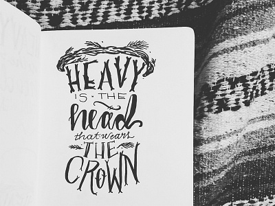 hand lettering: the crown hand lettering drawing illustration typography