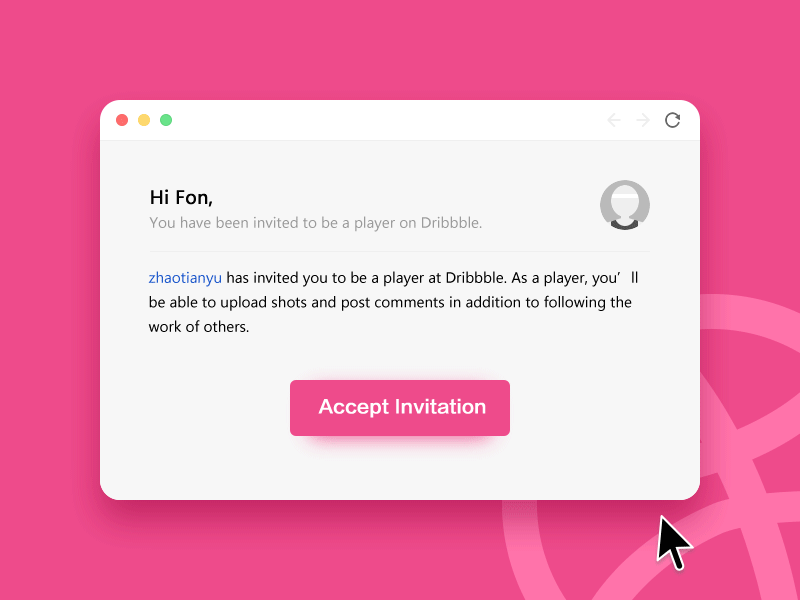 I want to join the game!!!!!! animation debut dribbble hello invite