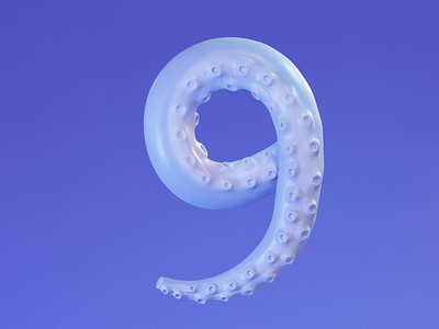 36 days of type - 9 36 days of type 36daysoftype 3d blender challenge design illustration tentacle typography