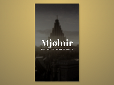 Mjølnir app splash screen app fantasy fantasy interface interface marvel mjolnir mjølnir plaifair screen splash thor