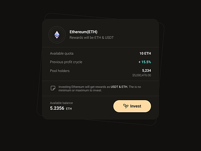 Crypto/DeFi/Derivatives staking card concept