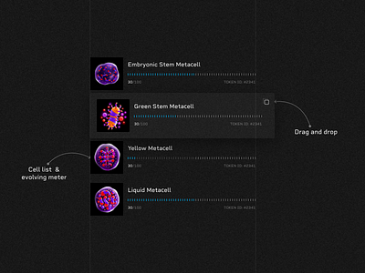 NFTs evolving UI with futuristic concept