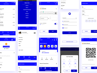 Crypto Wallet blockchain cryptocurrency crypto wallet transactions uidesign