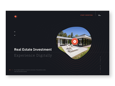 Web Design | Real estate platform dark ui real estate web ui website